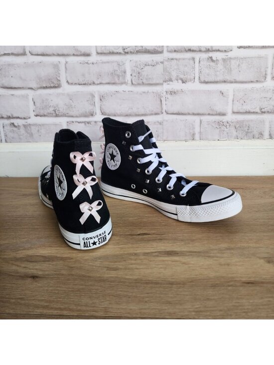 ⭐Converse Chuck Taylor Bows & Studs Sz 10 Mens Shoes Sneakers Black Pink A16447F main image 10
